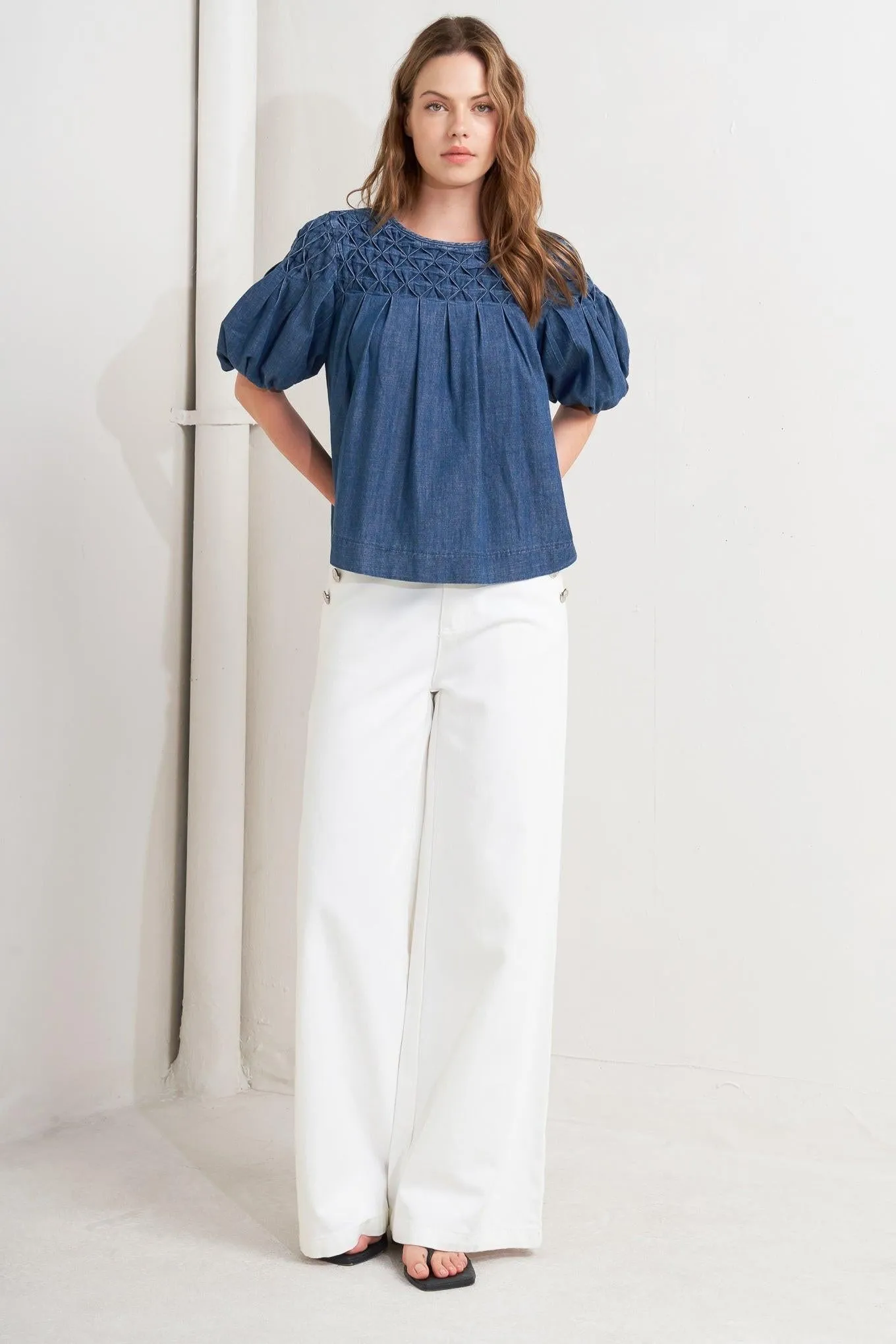 Cottage Spell Chambray Top sold by Zulily product image thumbnail 4