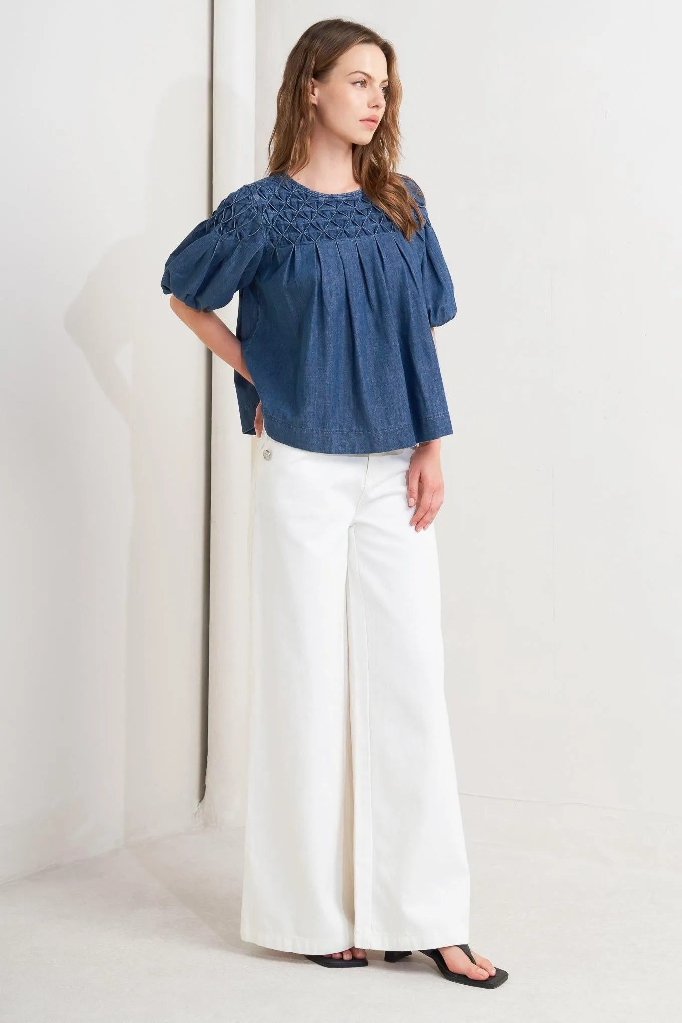 Cottage Spell Chambray Top sold by Zulily product image thumbnail 5