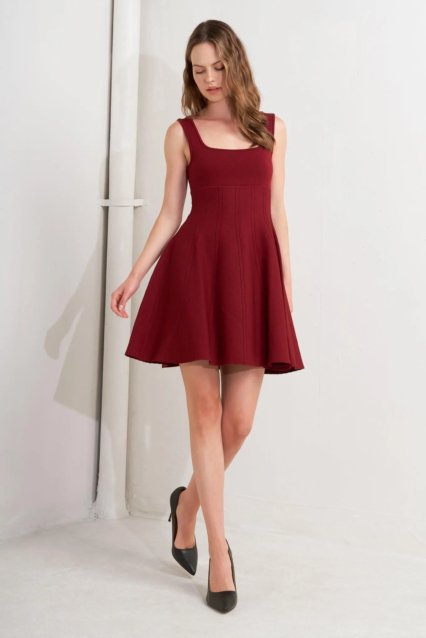 Skater in Wine Sweater Mini Dress sold by Zulily