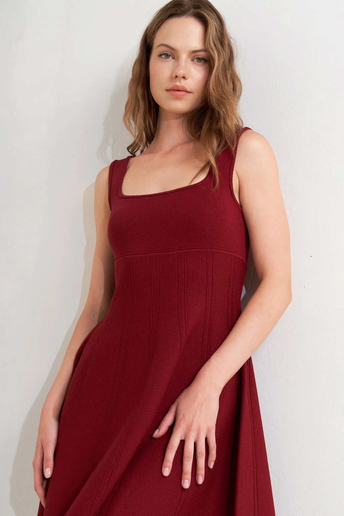 Skater in Wine Sweater Mini Dress sold by Zulily product image thumbnail 5