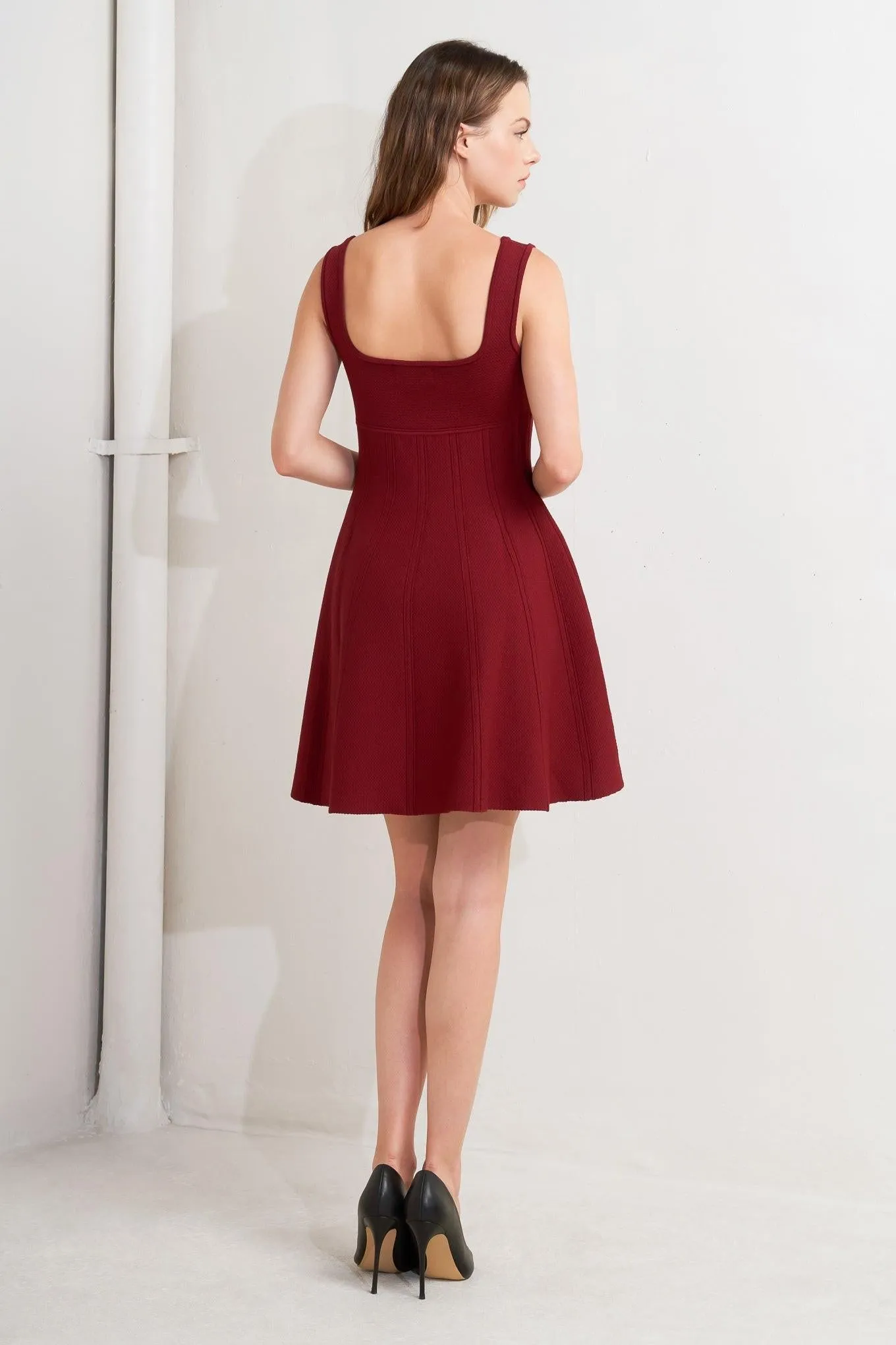 Skater in Wine Sweater Mini Dress sold by Zulily product image thumbnail 3