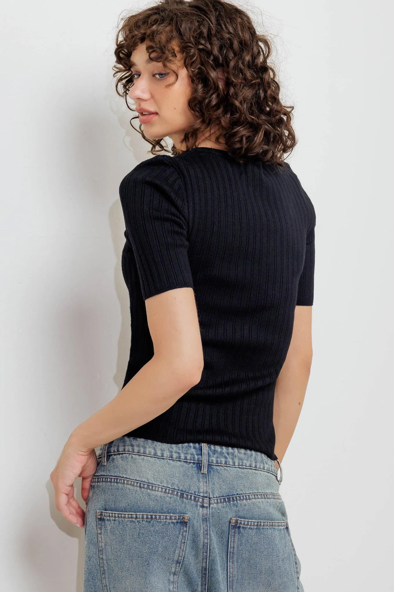 Modern Curl Sweater Knit Top sold by Zulily product image thumbnail 3
