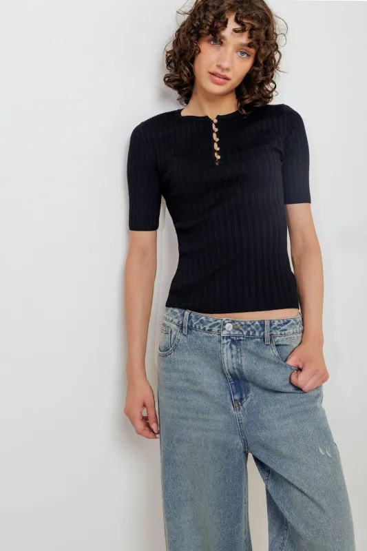Modern Curl Sweater Knit Top made by Flying Tomato