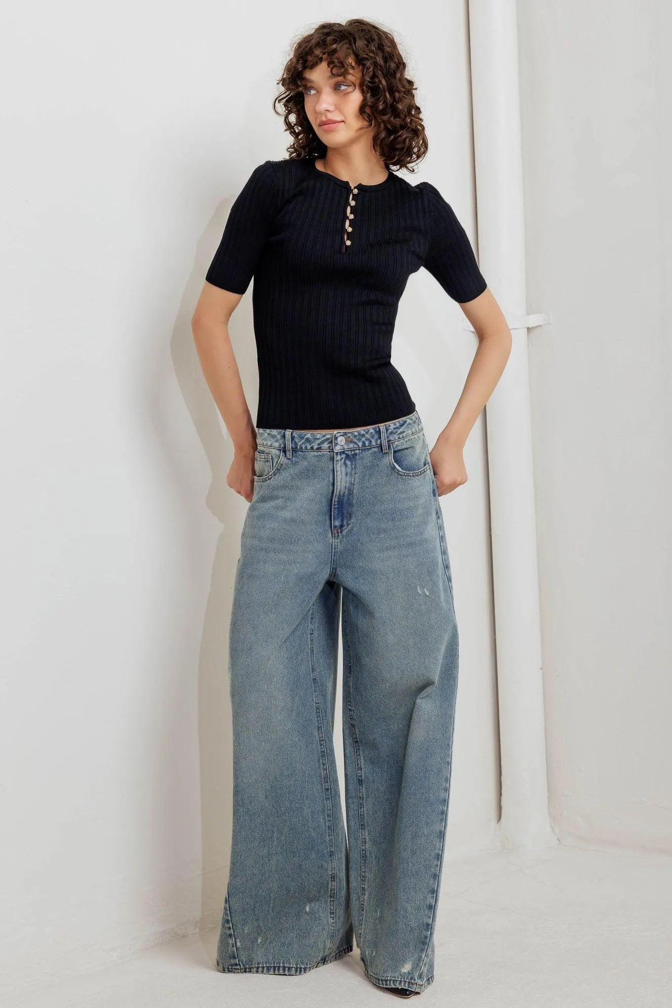 Modern Curl Sweater Knit Top sold by Zulily product image thumbnail 5