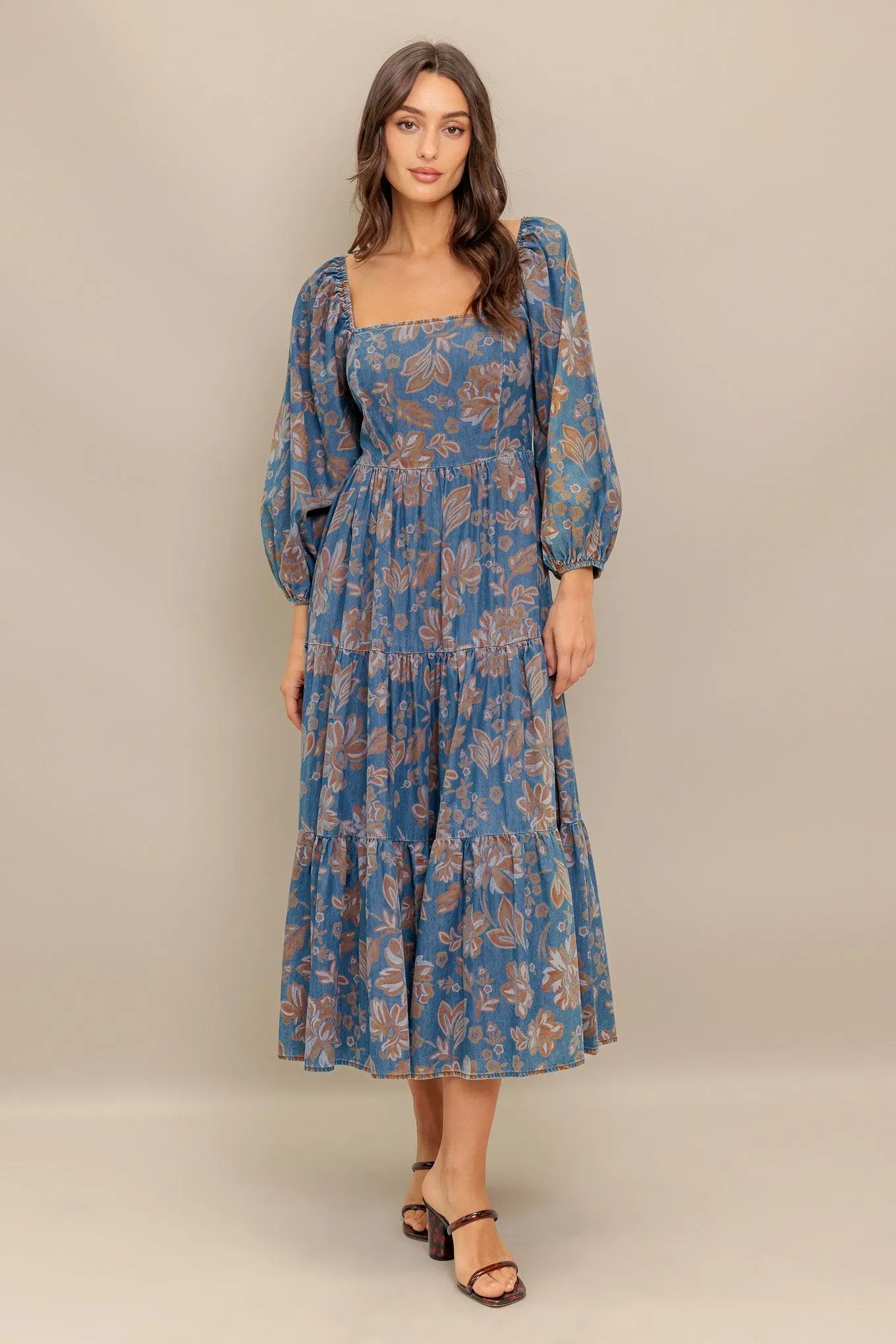 Circle of Friends Denim Midi Dress sold by Zulily product image thumbnail 3