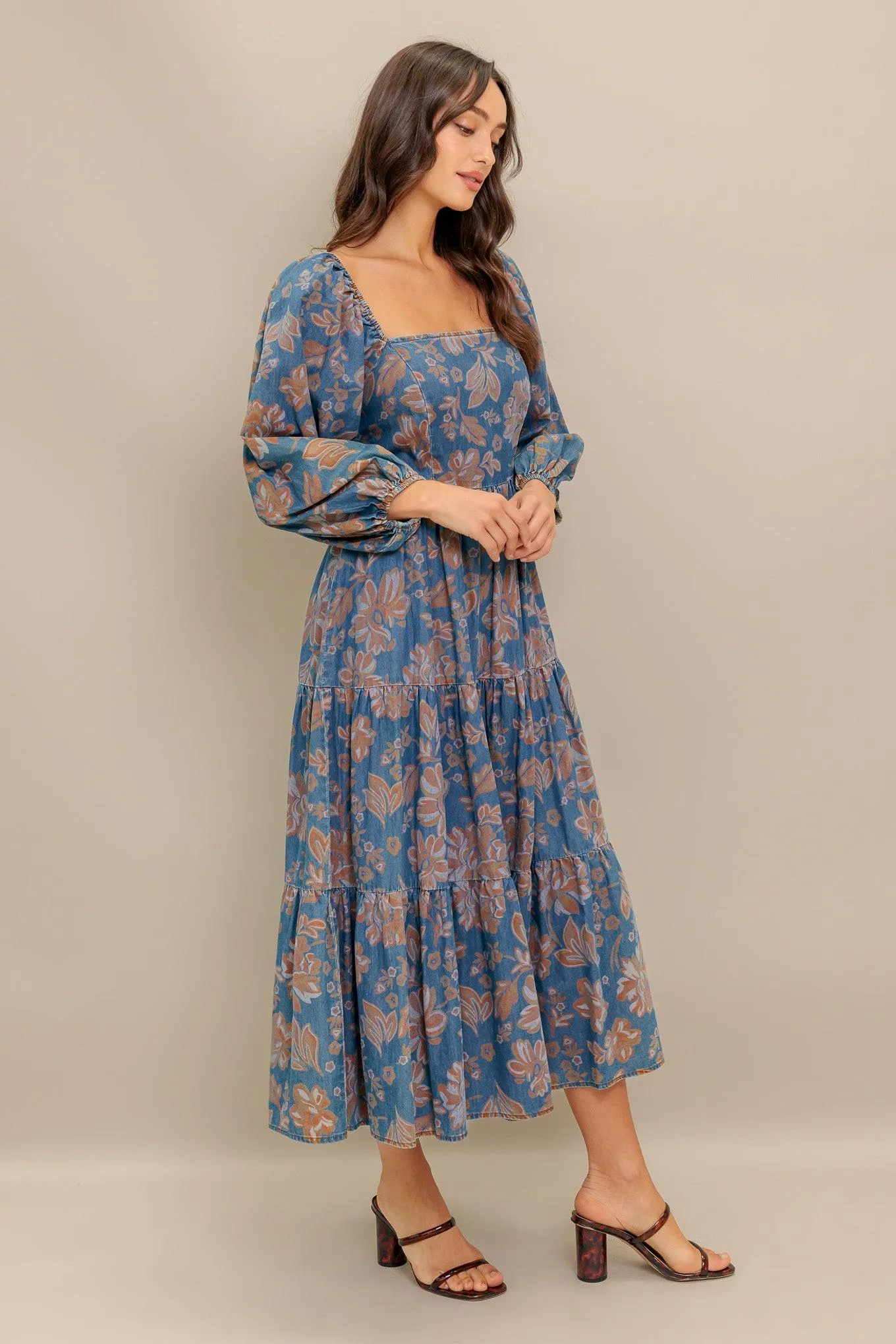Circle of Friends Denim Midi Dress sold by Zulily product image thumbnail 4