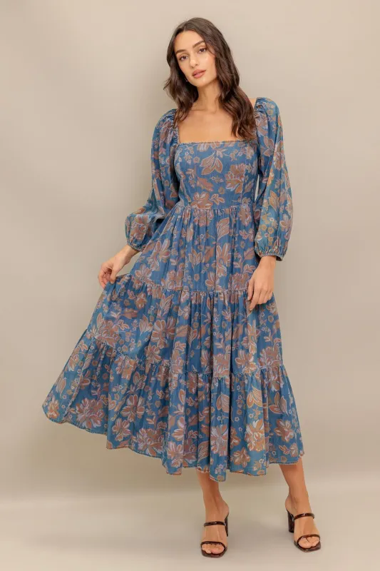Circle of Friends Denim Midi Dress made by Flying Tomato