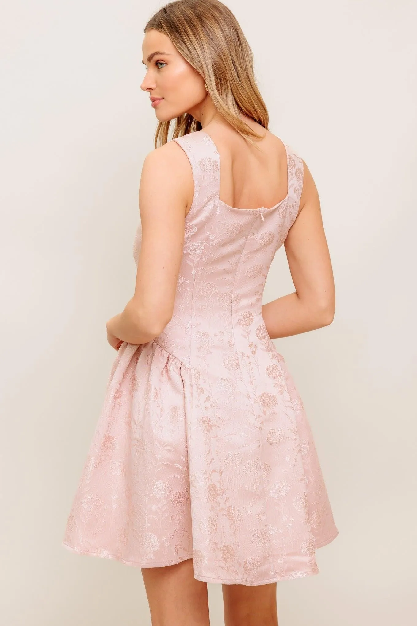 Sweet Bloom Woven Jacquard Satin Mini Dress sold by Zulily product image thumbnail 5
