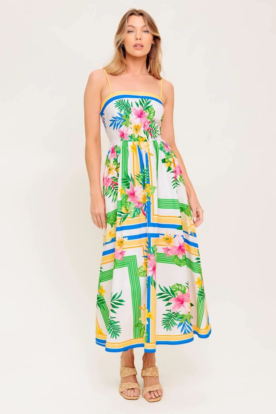 Floral Harmony Woven Midi Dress sold by Zulily product image thumbnail 3