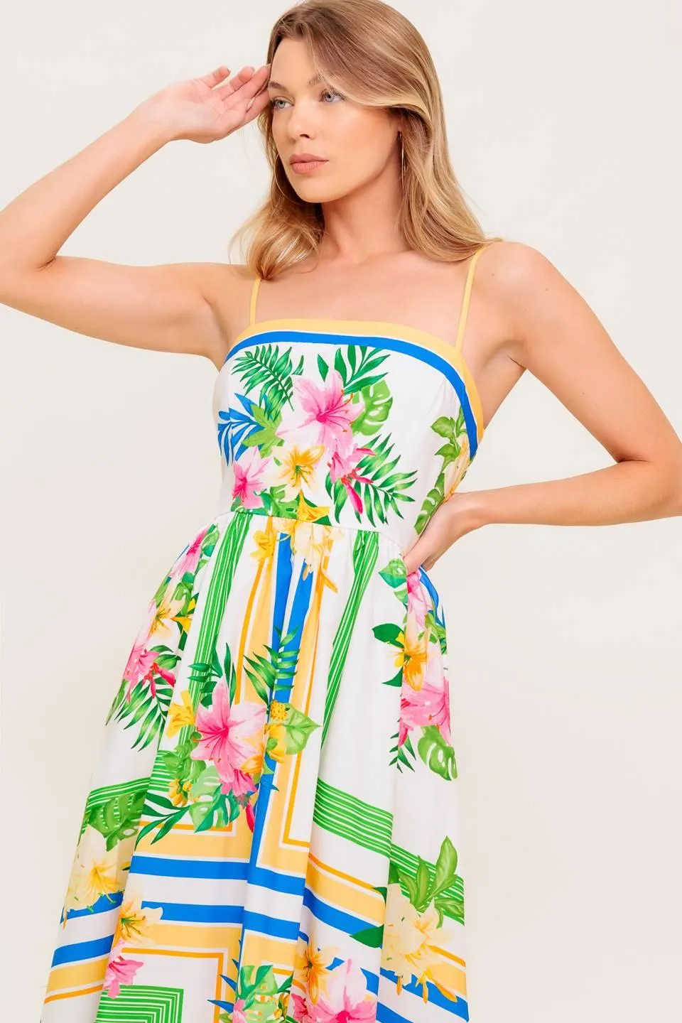 Floral Harmony Woven Midi Dress sold by Zulily product image thumbnail 4