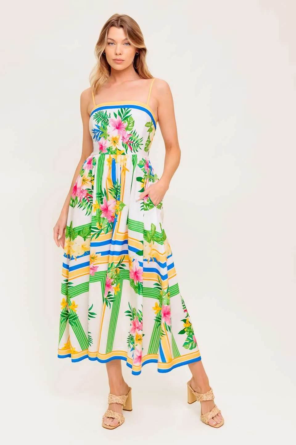 Floral Harmony Woven Midi Dress sold by Zulily product image thumbnail 5