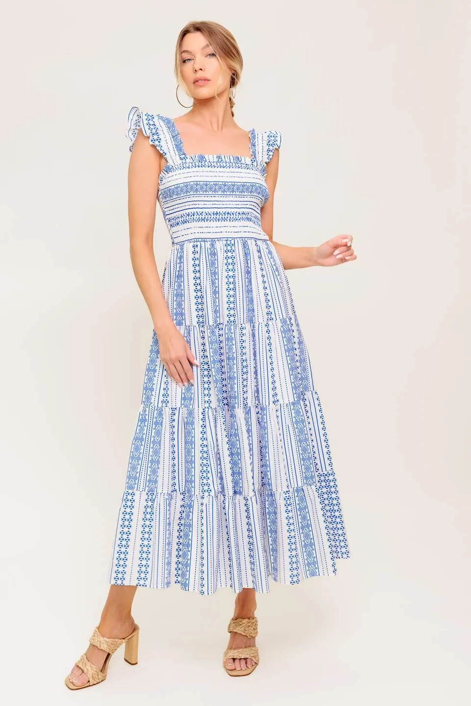 Midsummer Petals Woven Midi Dress sold by Zulily product image thumbnail 4