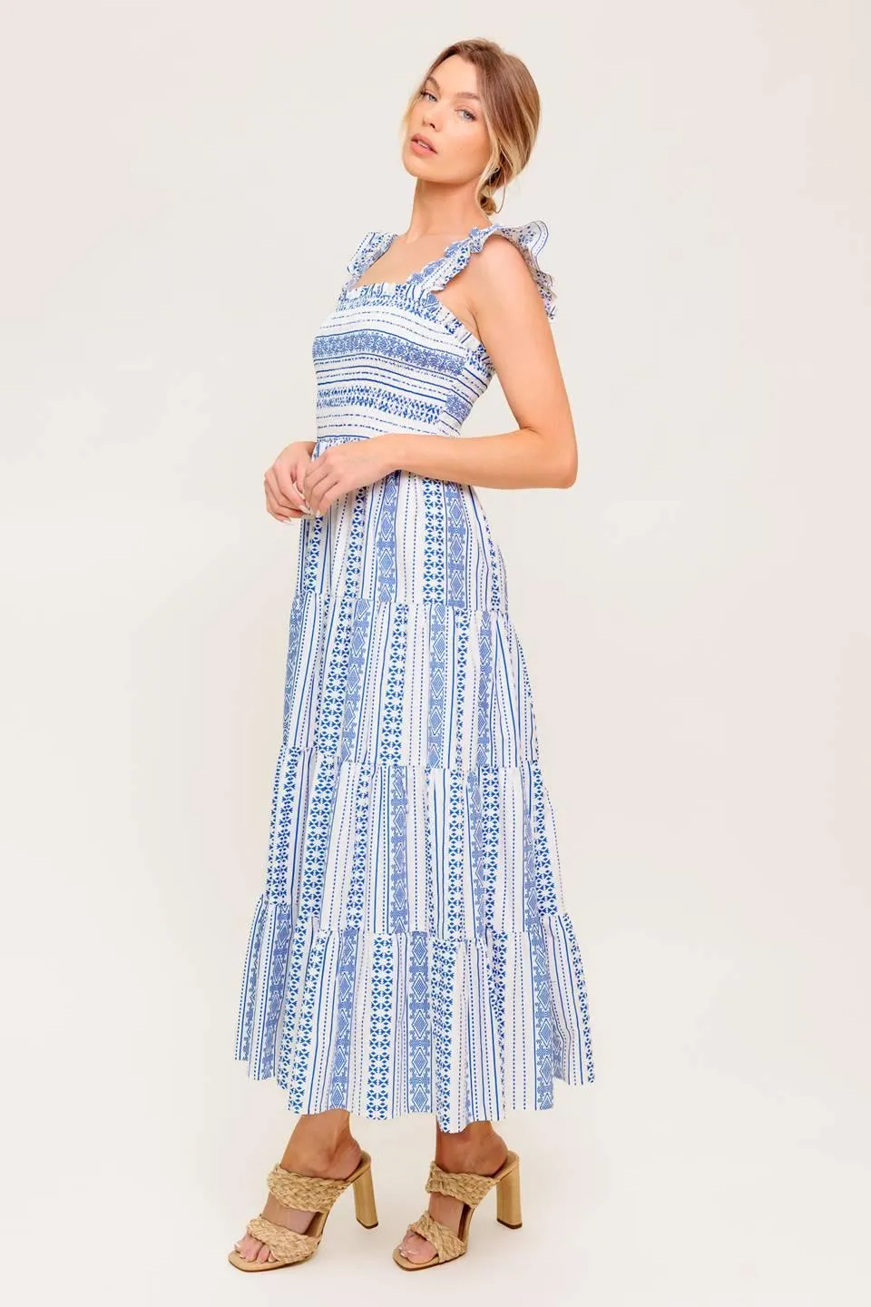 Midsummer Petals Woven Midi Dress sold by Zulily product image thumbnail 5