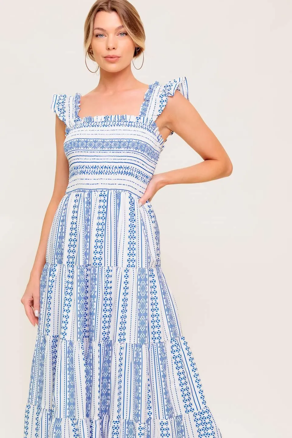 Midsummer Petals Woven Midi Dress sold by Zulily product image thumbnail 3
