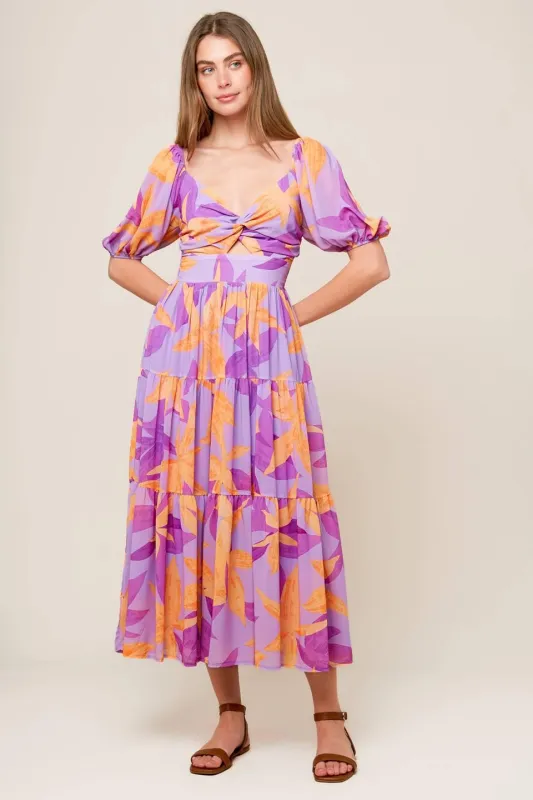 Blooming Brunch Woven Midi Dress made by Flying Tomato