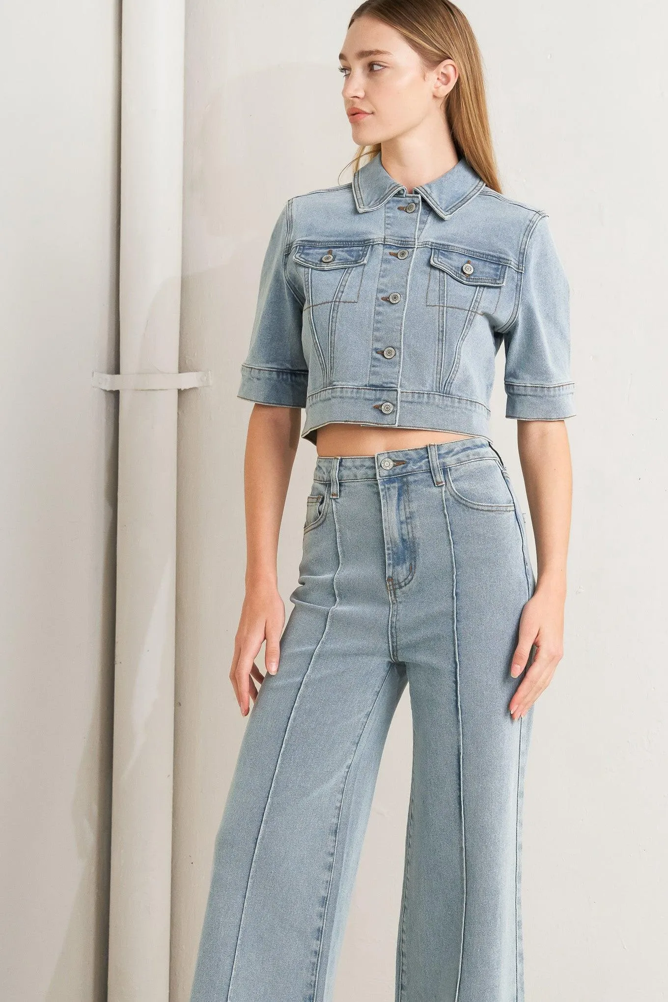 Modern Neutral Denim Jacket sold by Zulily product image thumbnail 5