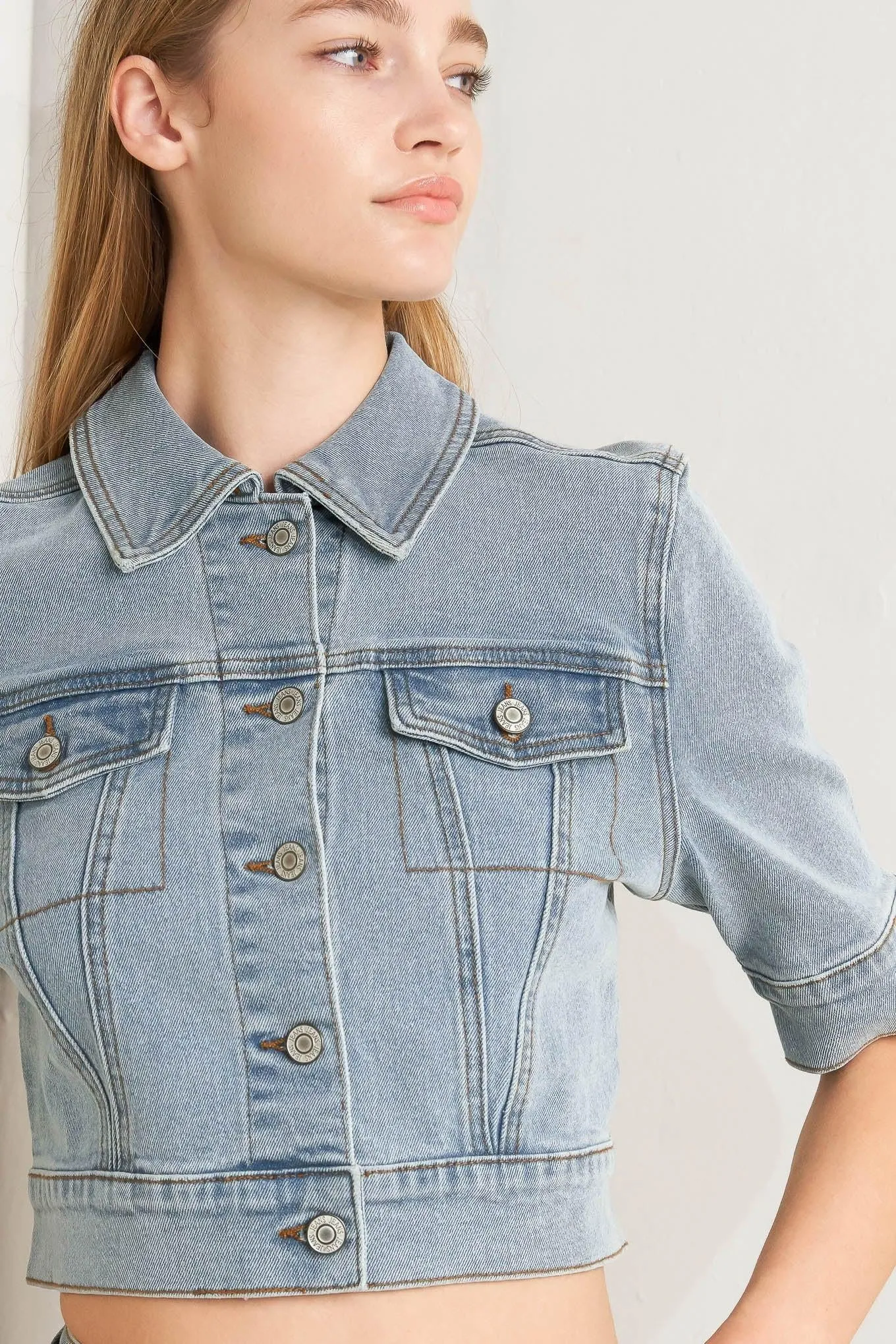 Modern Neutral Denim Jacket sold by Zulily product image thumbnail 2