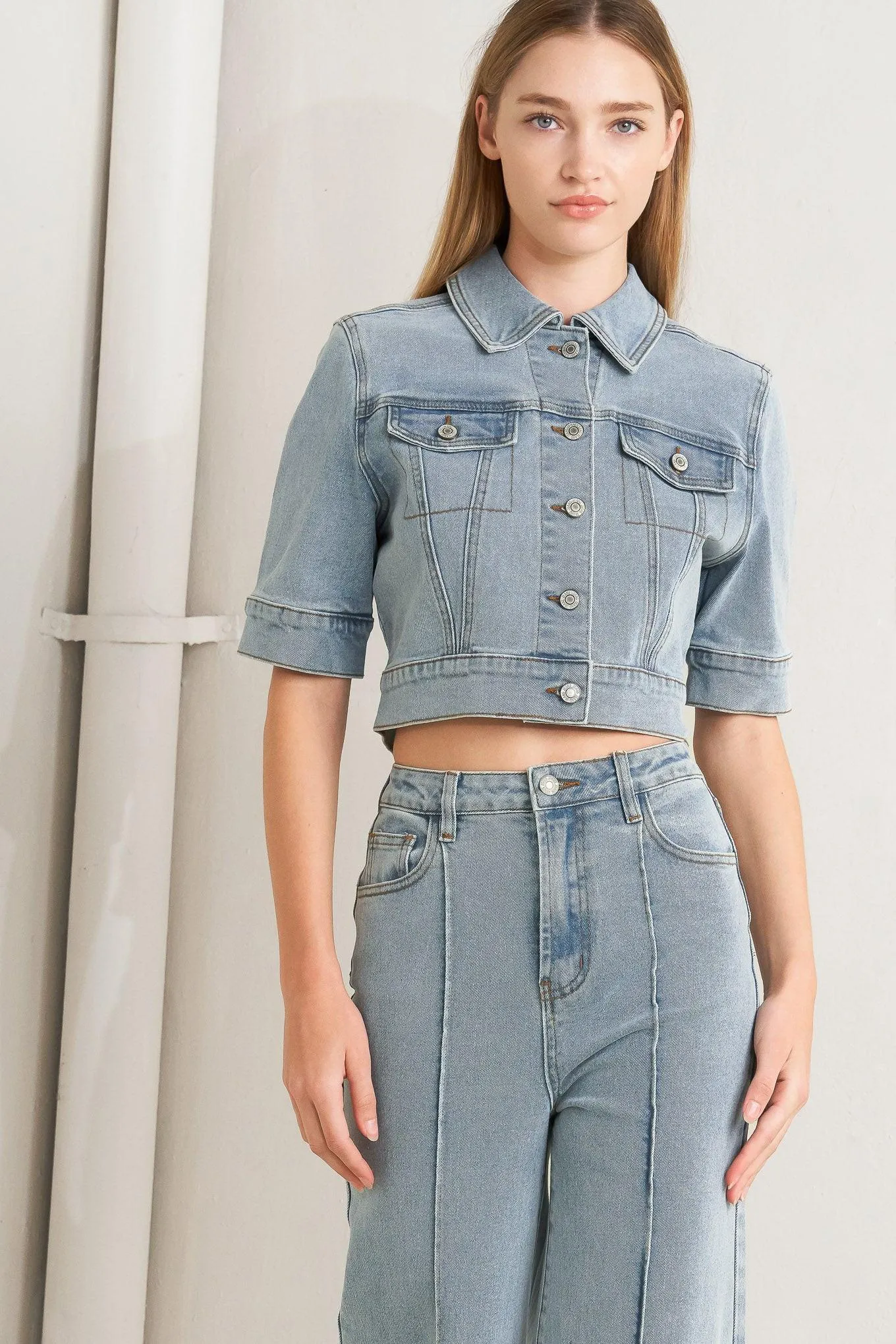 Modern Neutral Denim Jacket sold by Zulily product image thumbnail 3