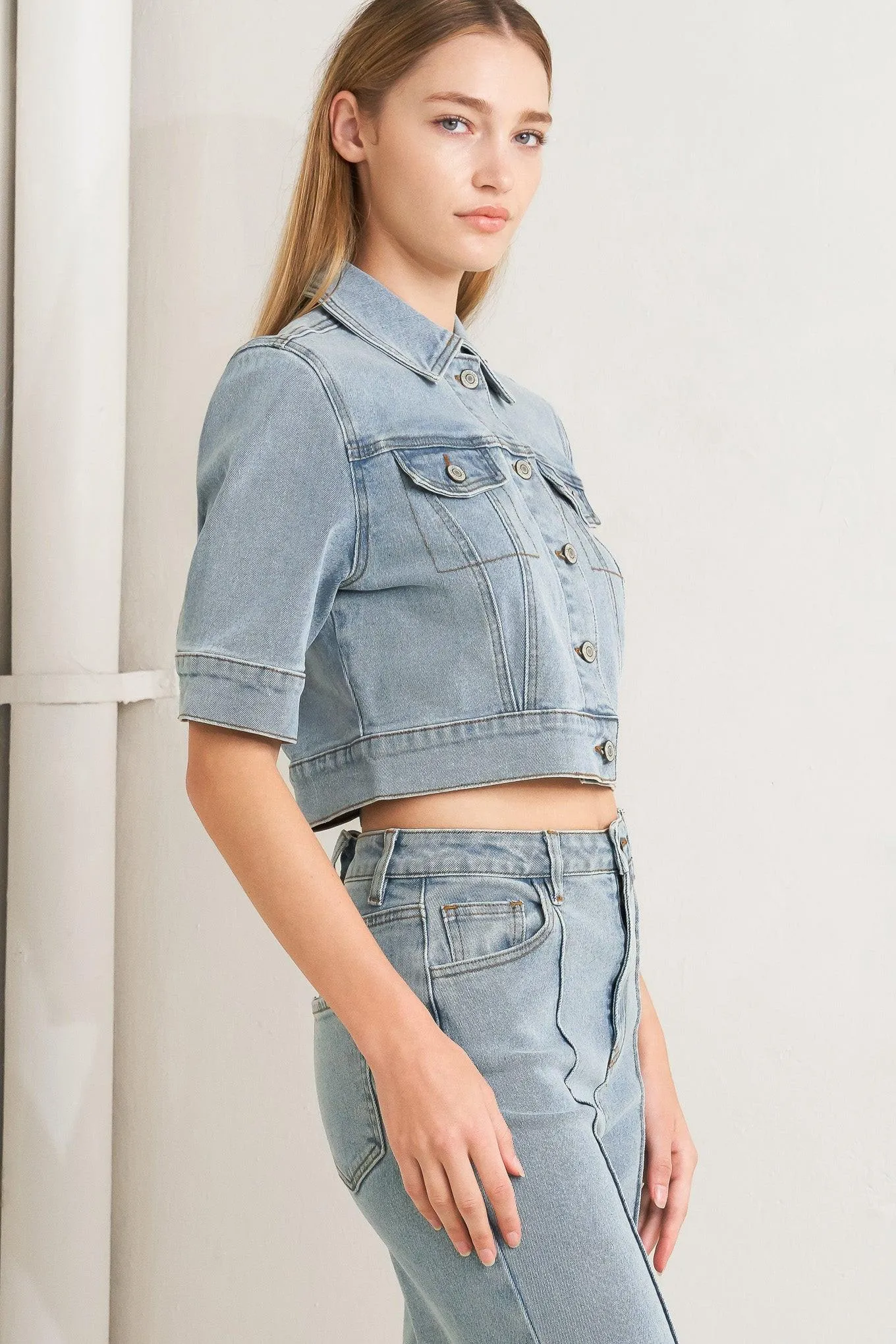 Modern Neutral Denim Jacket sold by Zulily product image thumbnail 4