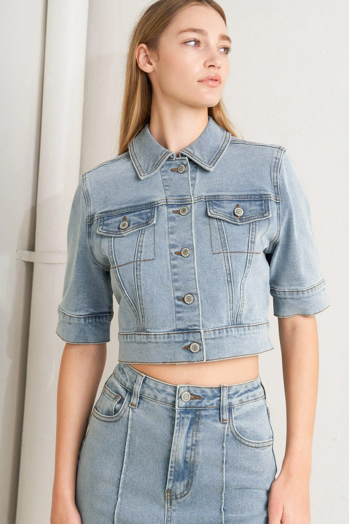 Modern Neutral Denim Jacket sold by Zulily