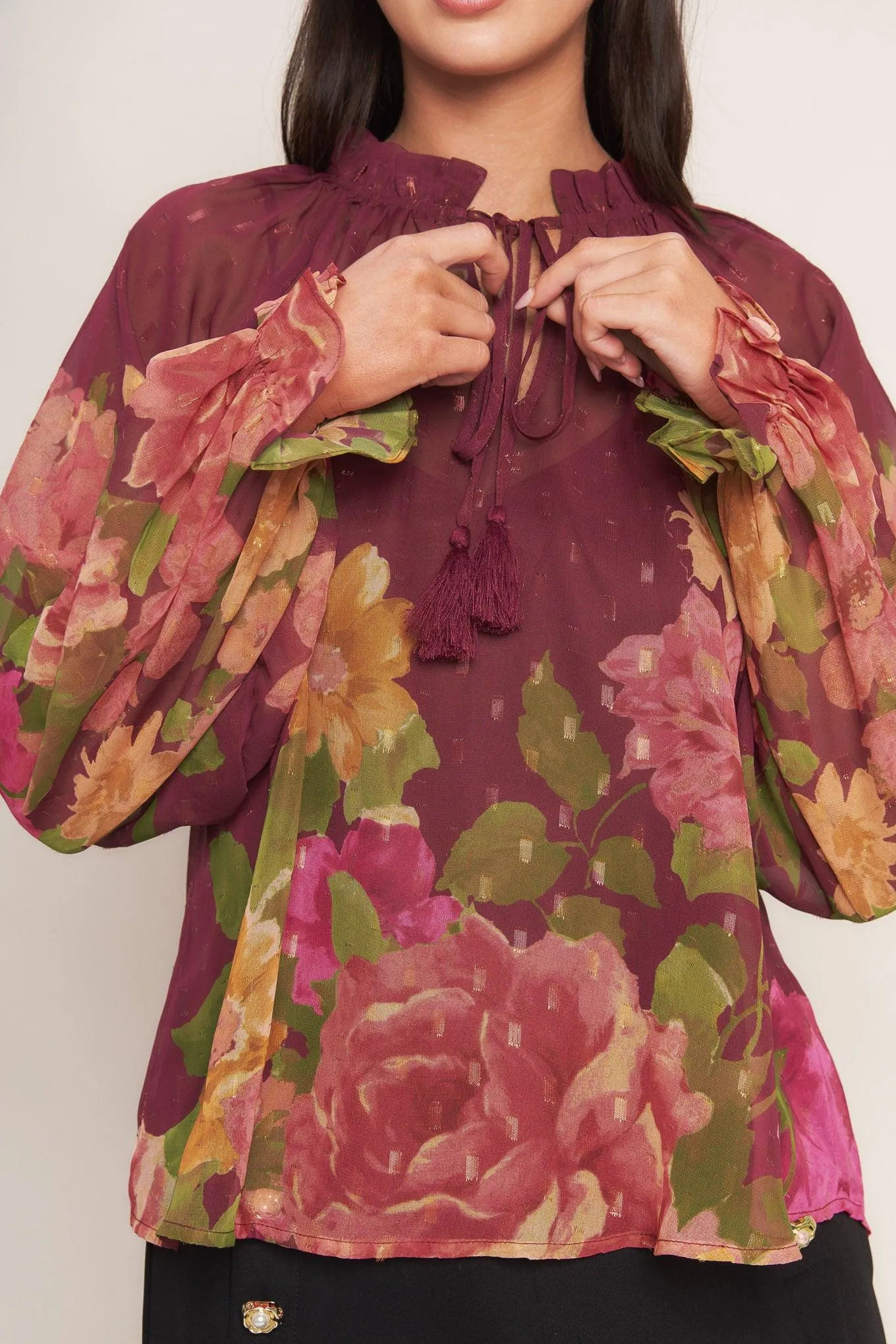 Flora Romantica Woven Top sold by Zulily product image thumbnail 2