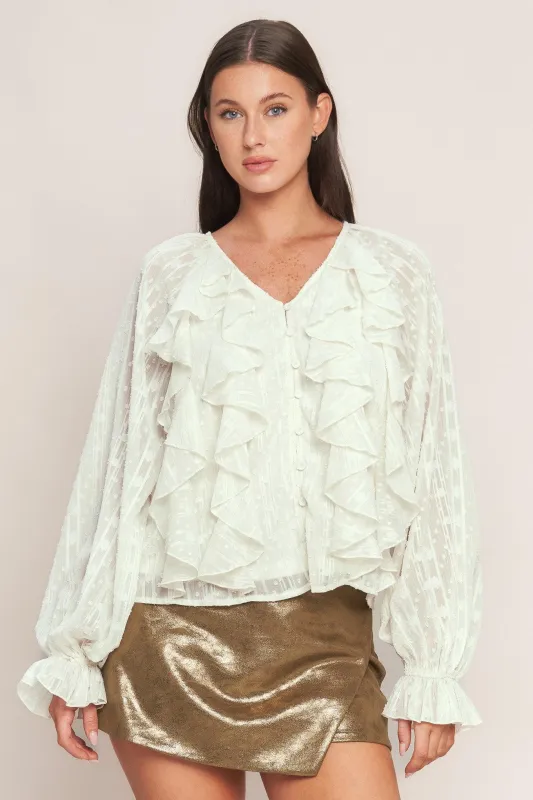 Milk & Moonlight Woven Top made by Flying Tomato