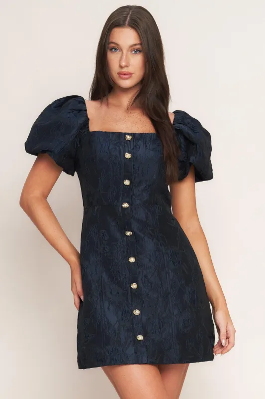 Golden Moon Woven Mini Dress made by Flying Tomato