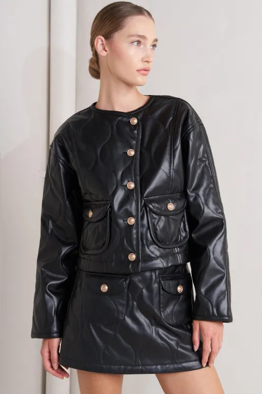 Moto Chic Faux Leather Jacket made by Flying Tomato
