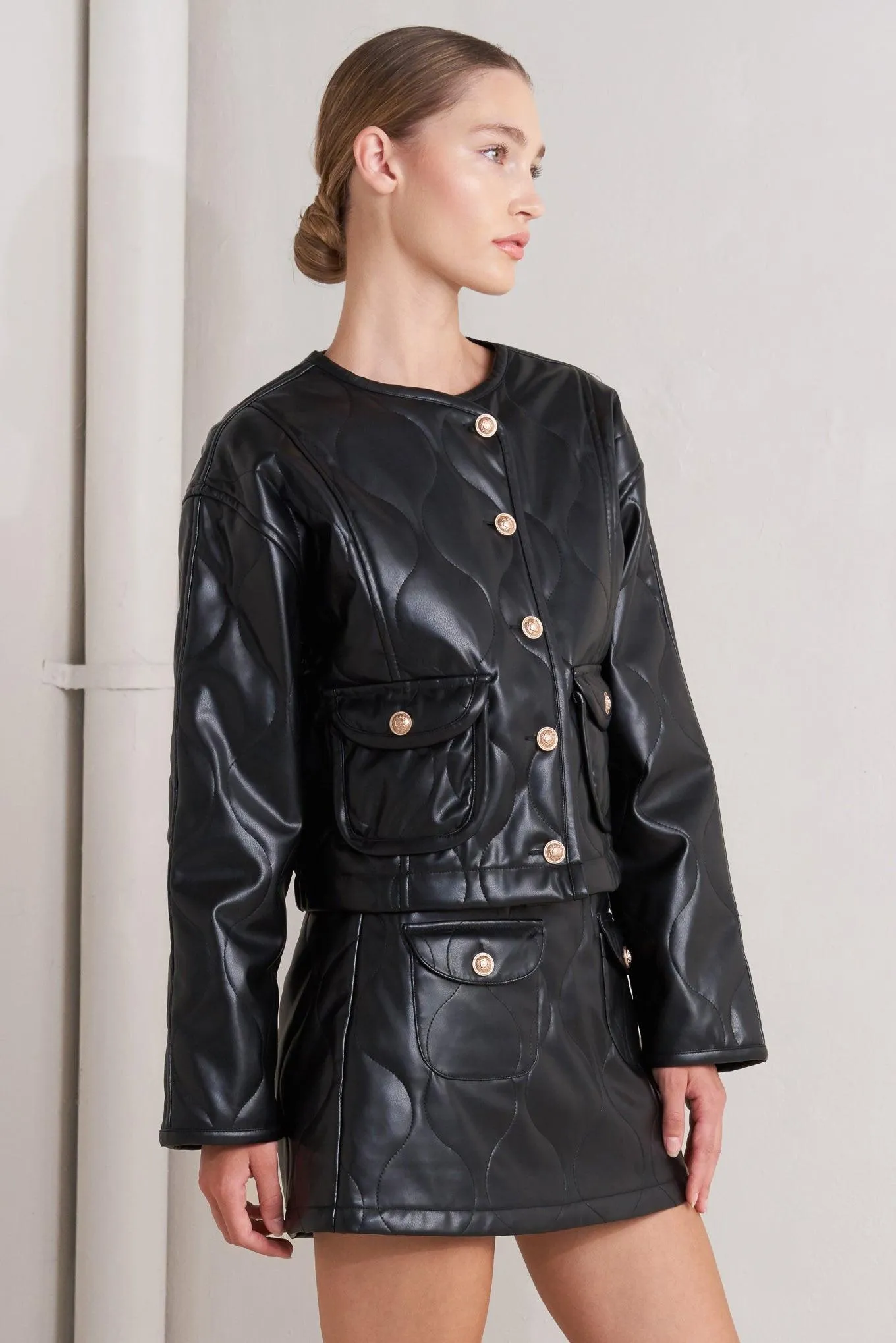Moto Chic Faux Leather Jacket sold by Zulily product image thumbnail 5