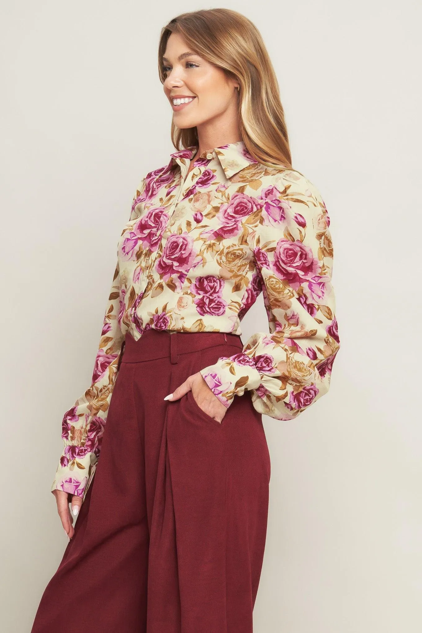 Parisian Rose Dream Woven Top sold by Zulily product image thumbnail 5