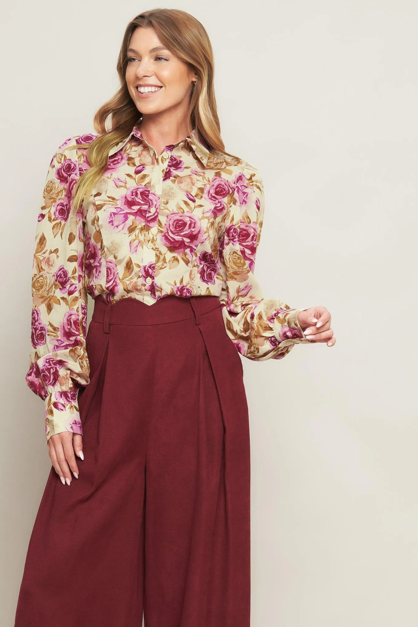 Parisian Rose Dream Woven Top sold by Zulily product image thumbnail 4