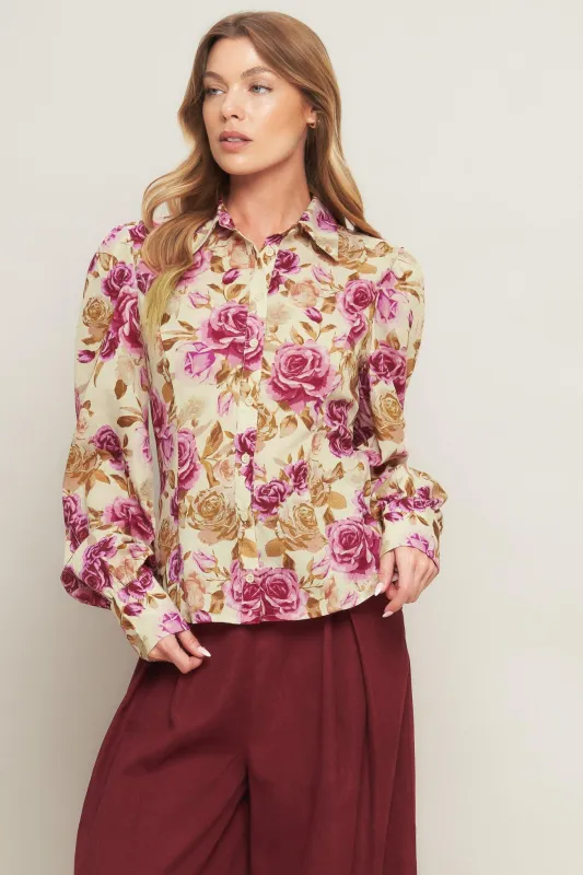 Parisian Rose Dream Woven Top made by Flying Tomato