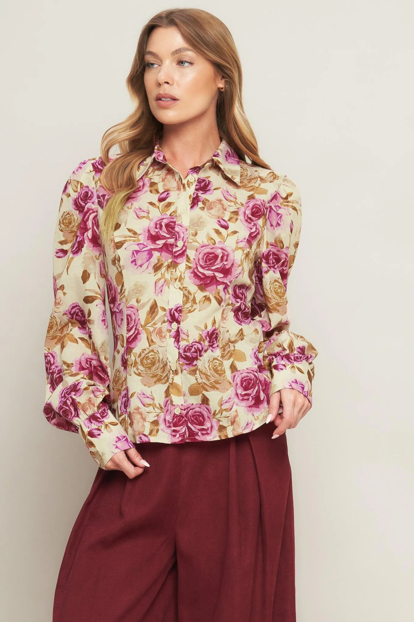 Parisian Rose Dream Woven Top sold by Zulily