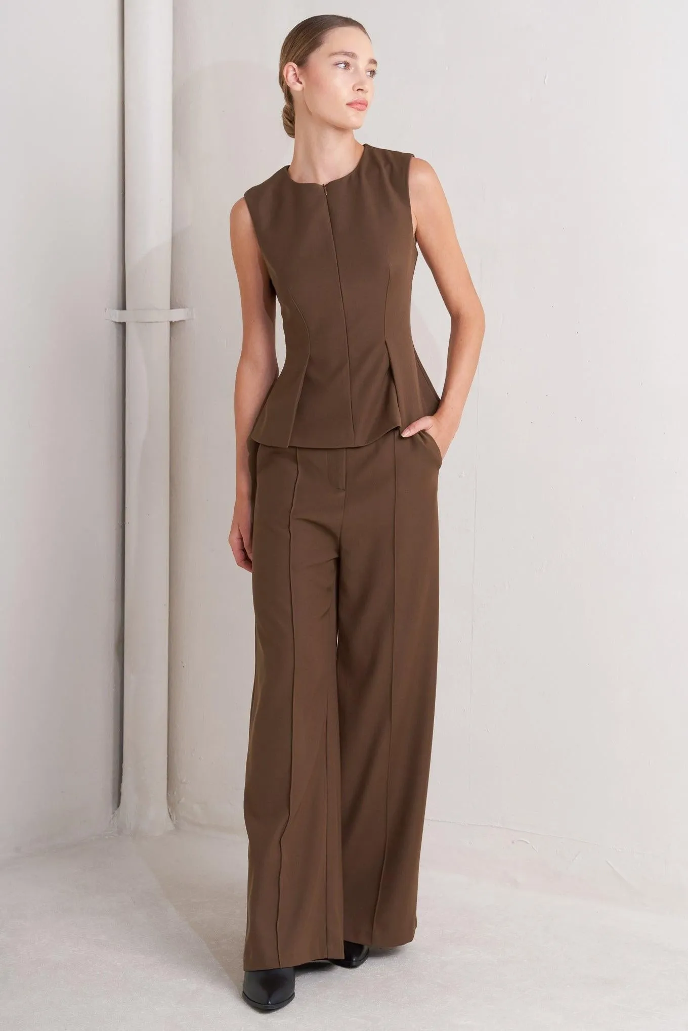 Monday Flow Brown Woven Top sold by Zulily product image thumbnail 5