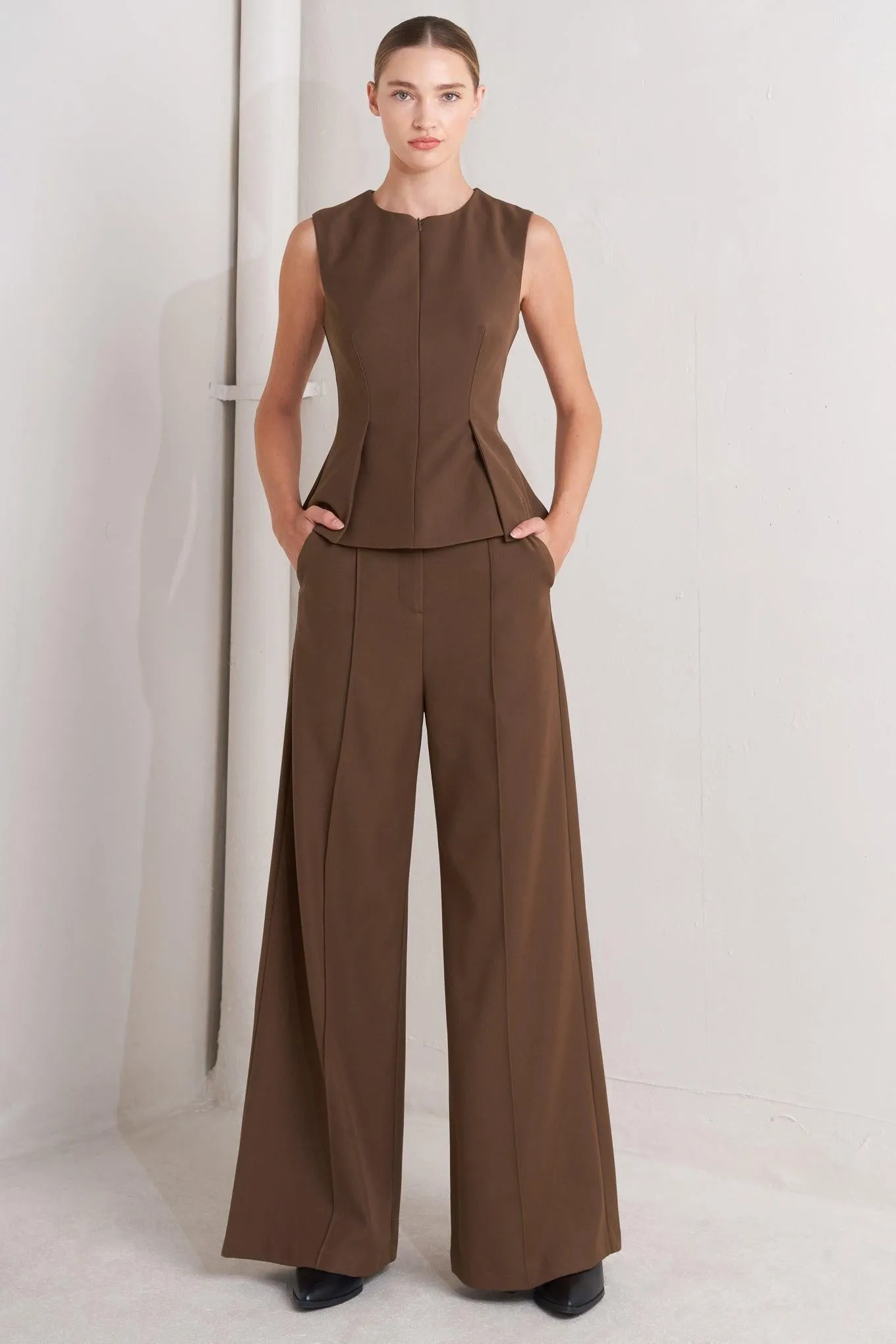 Monday Flow Brown Woven Top sold by Zulily product image thumbnail 3