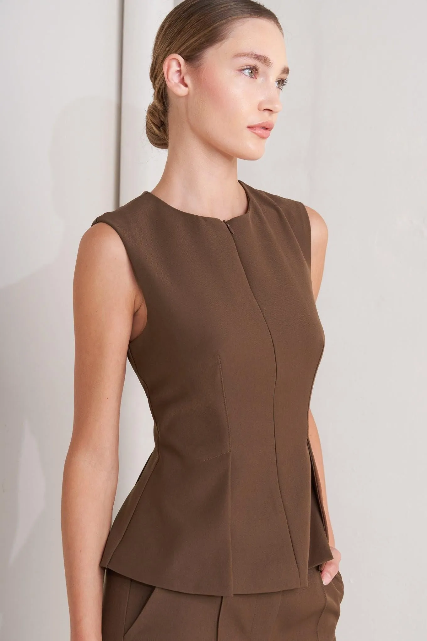 Monday Flow Brown Woven Top sold by Zulily product image thumbnail 4