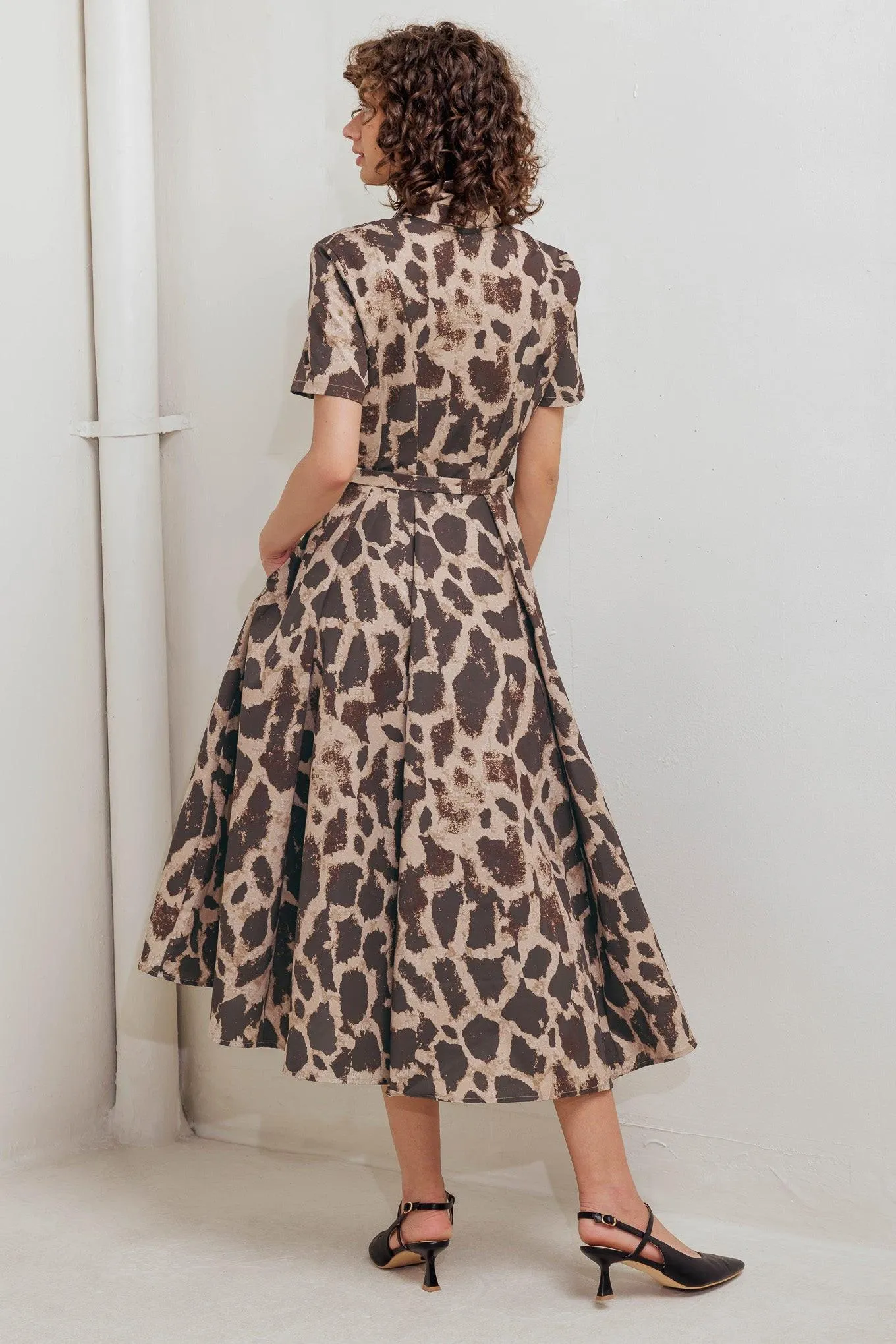 Tame Giraffe Woven Midi Dress sold by Zulily product image thumbnail 2