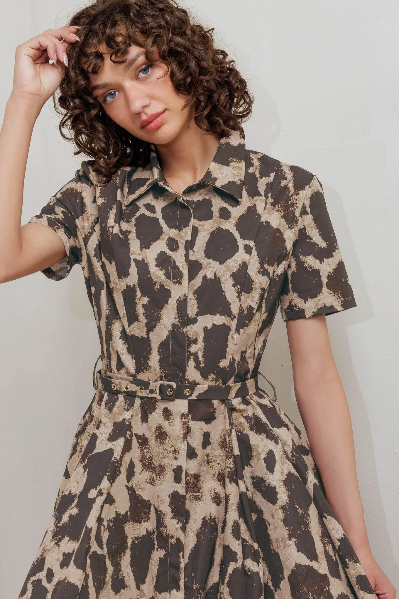 Tame Giraffe Woven Midi Dress sold by Zulily product image thumbnail 4