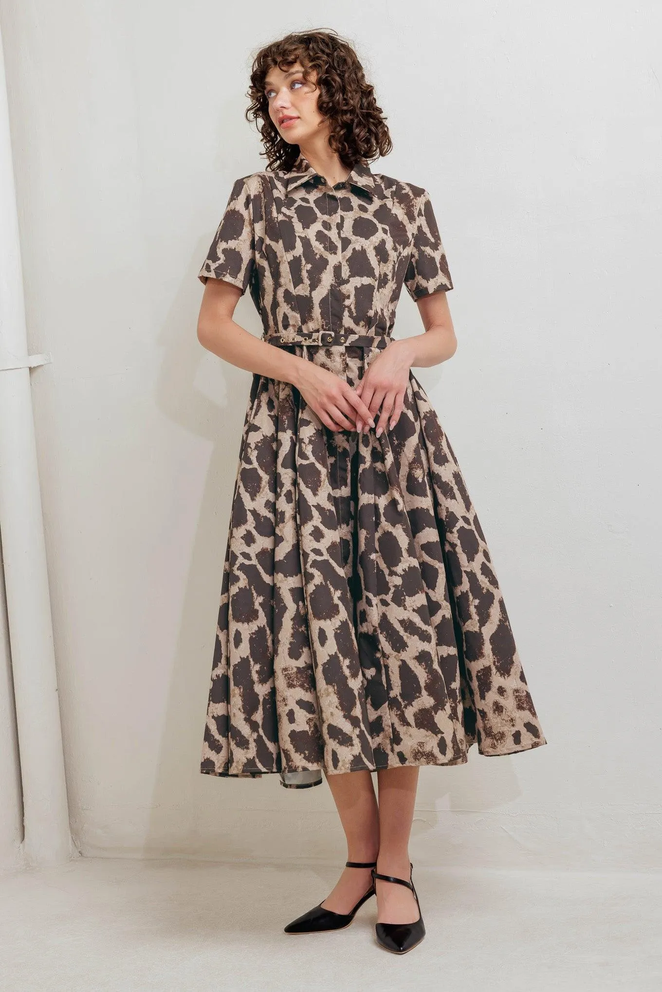 Tame Giraffe Woven Midi Dress sold by Zulily