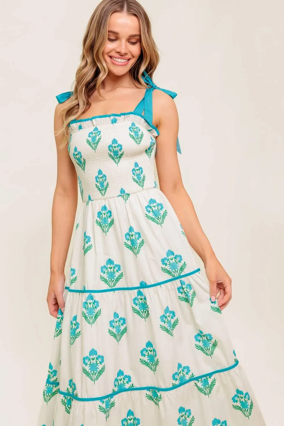 Midnight Botanica Woven Midi Dress sold by Zulily product image thumbnail 5