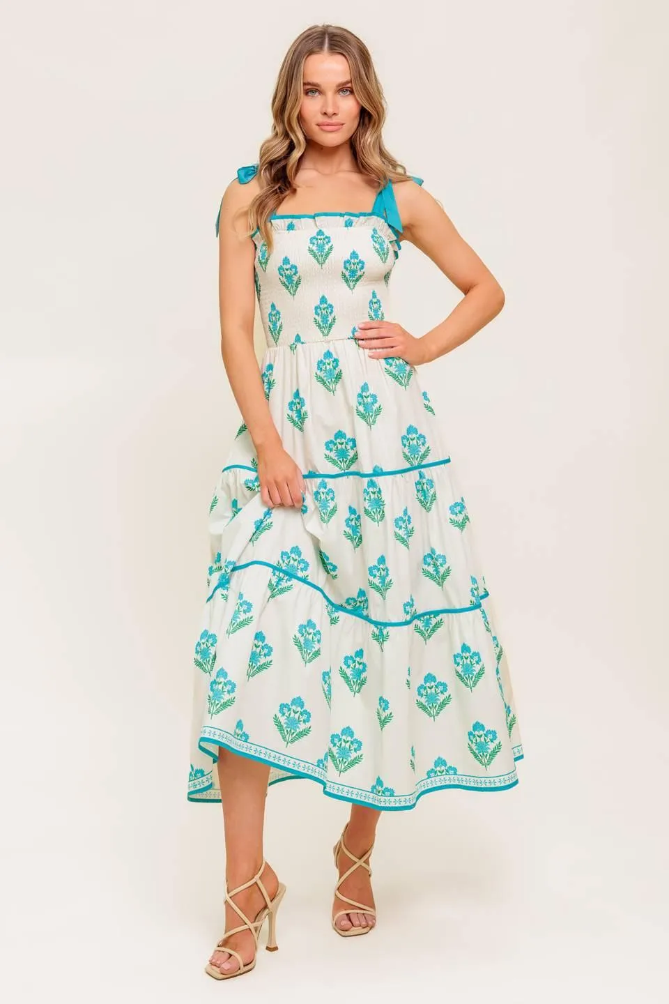 Midnight Botanica Woven Midi Dress sold by Zulily product image thumbnail 3