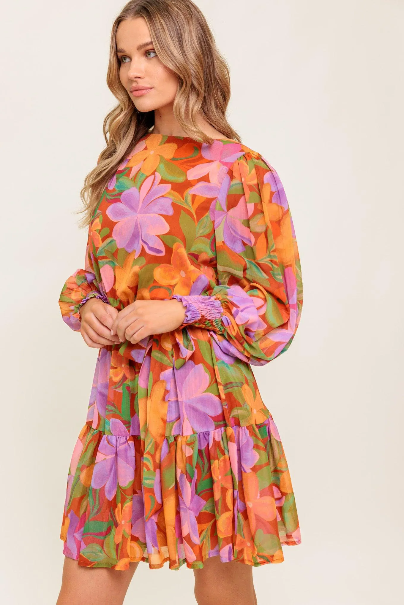 Muted Garden Woven Mini Dress sold by Zulily product image thumbnail 3
