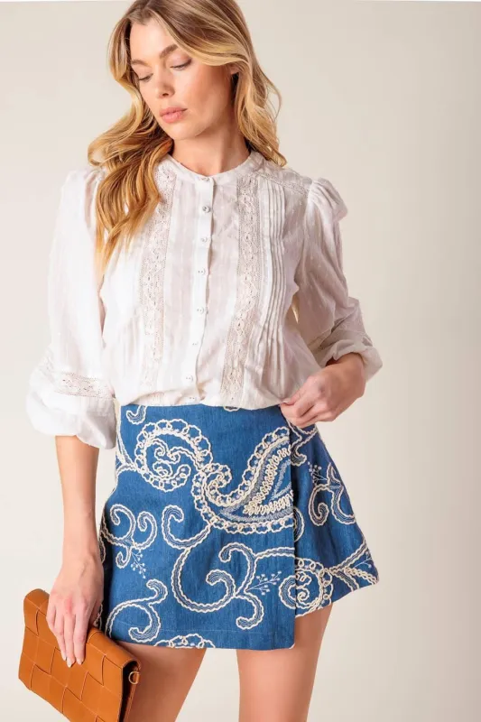 Cara La France Woven Skort made by Flying Tomato