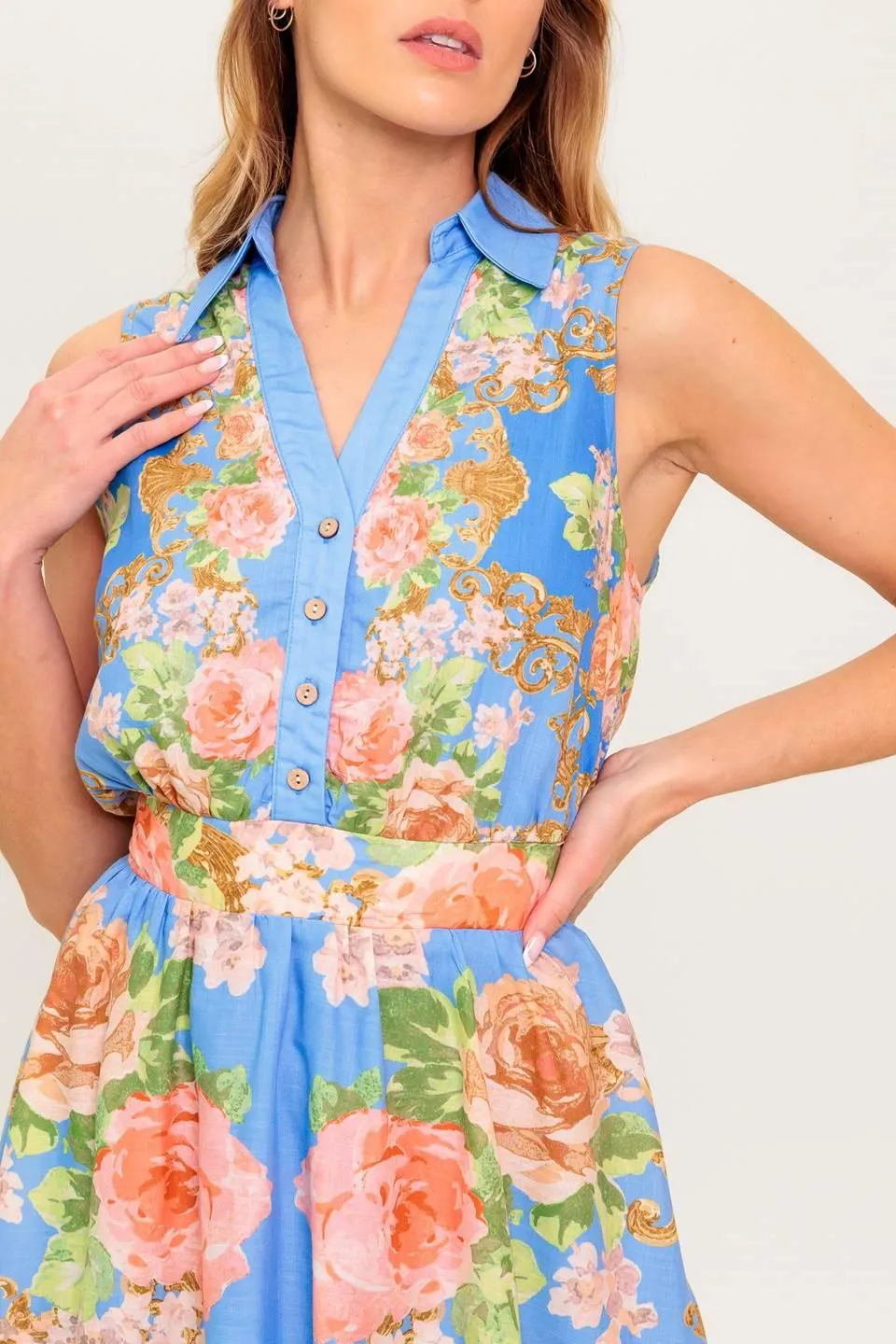 Lost in a Dream Woven Midi Dress sold by Zulily product image thumbnail 2