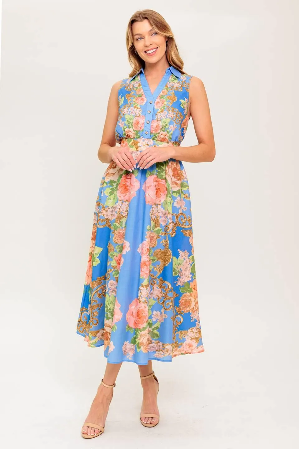 Lost in a Dream Woven Midi Dress sold by Zulily product image thumbnail 3