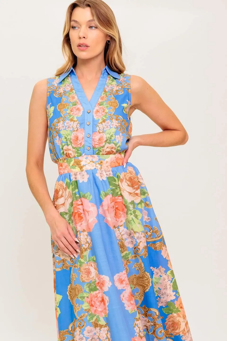 Lost in a Dream Woven Midi Dress sold by Zulily product image thumbnail 4