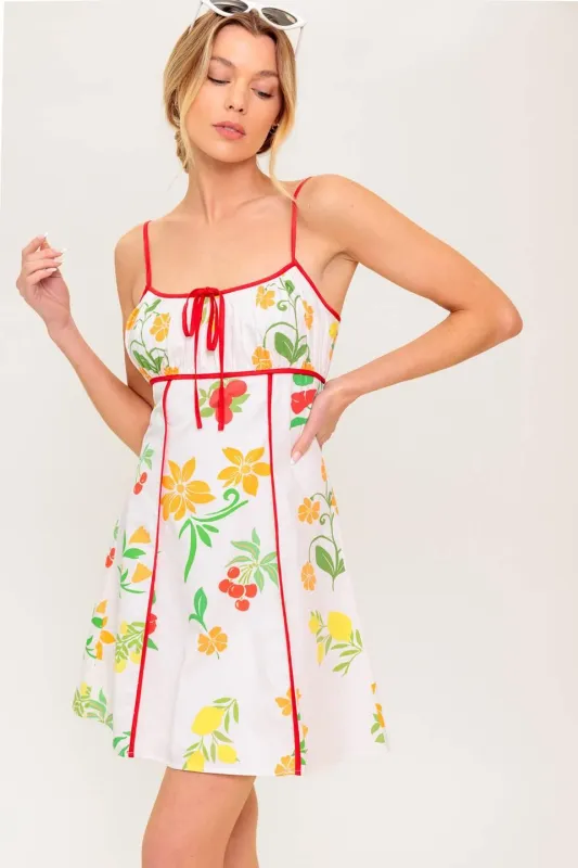 Heart of Gold Woven Mini Dress made by Flying Tomato