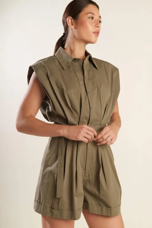 Heart of a Woman Woven Romper made by Flying Tomato