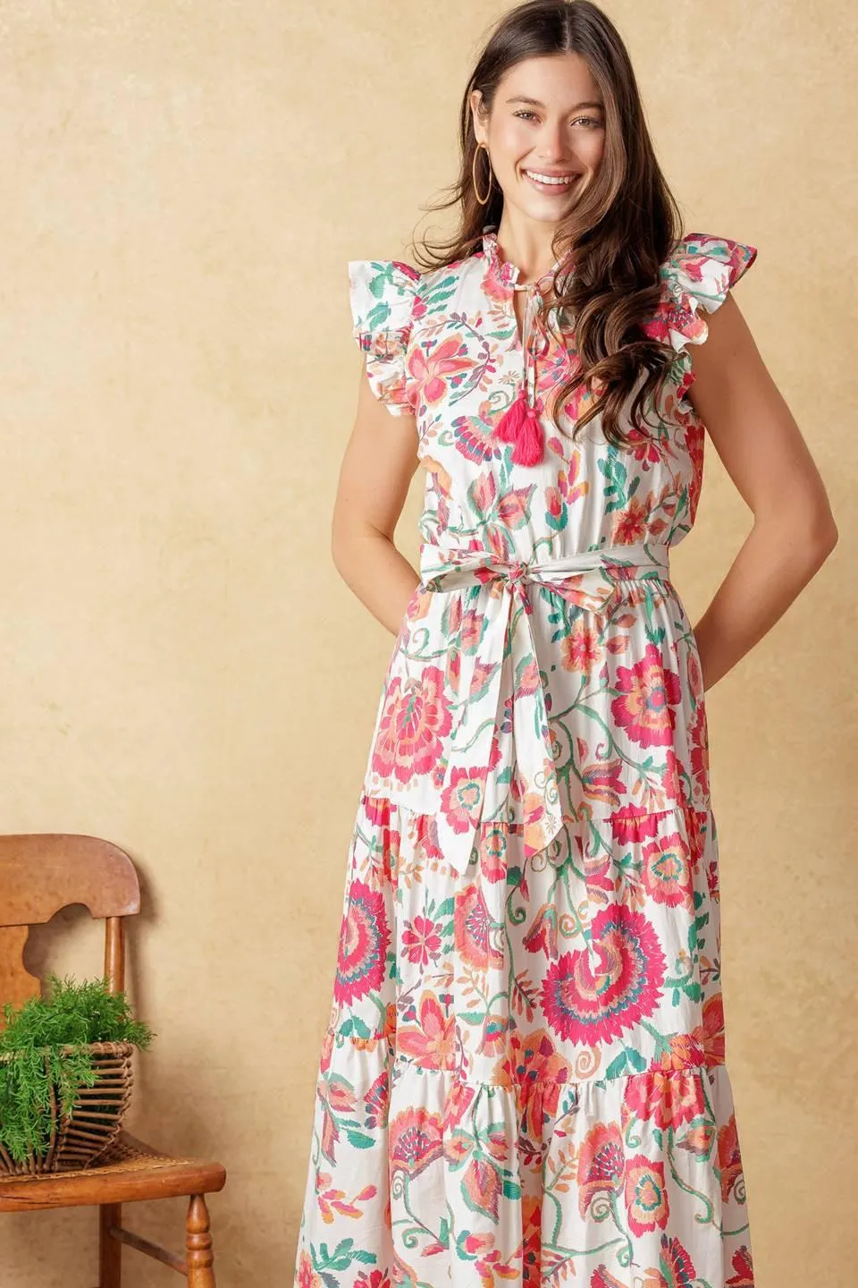 Bright Moments Woven Midi Dress sold by Zulily product image thumbnail 3