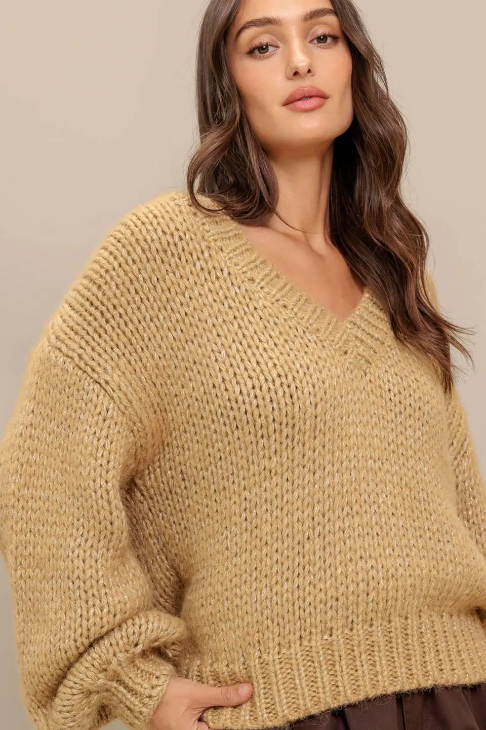 Earthy Touch Sweater Knit Top sold by Zulily product image thumbnail 3